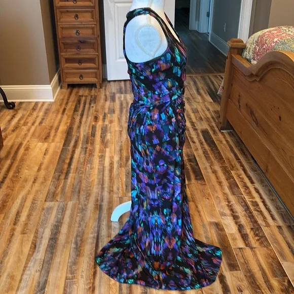 Nicole Miller Multicolor Sleeveless Maxi Dress size med - Picture 4 of 8